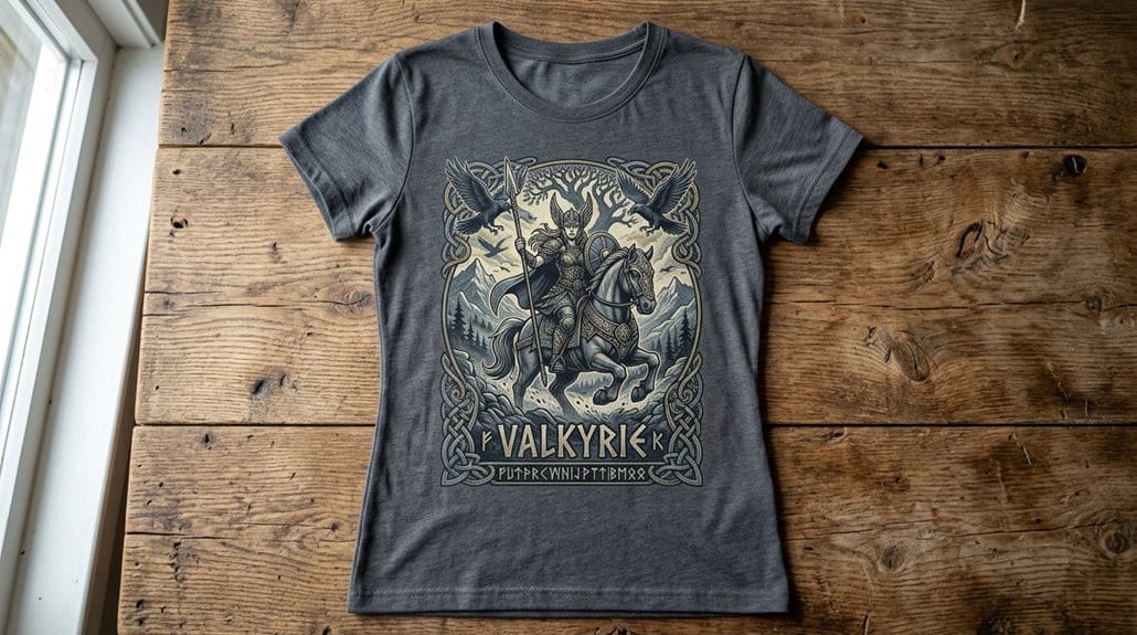 Damen T-Shirt Schildmaid Freya Walküre Nordische Mythologie Wikinger Edda Odin Rezension 4 100 Baumwolle mittelgewicht T-Shirt