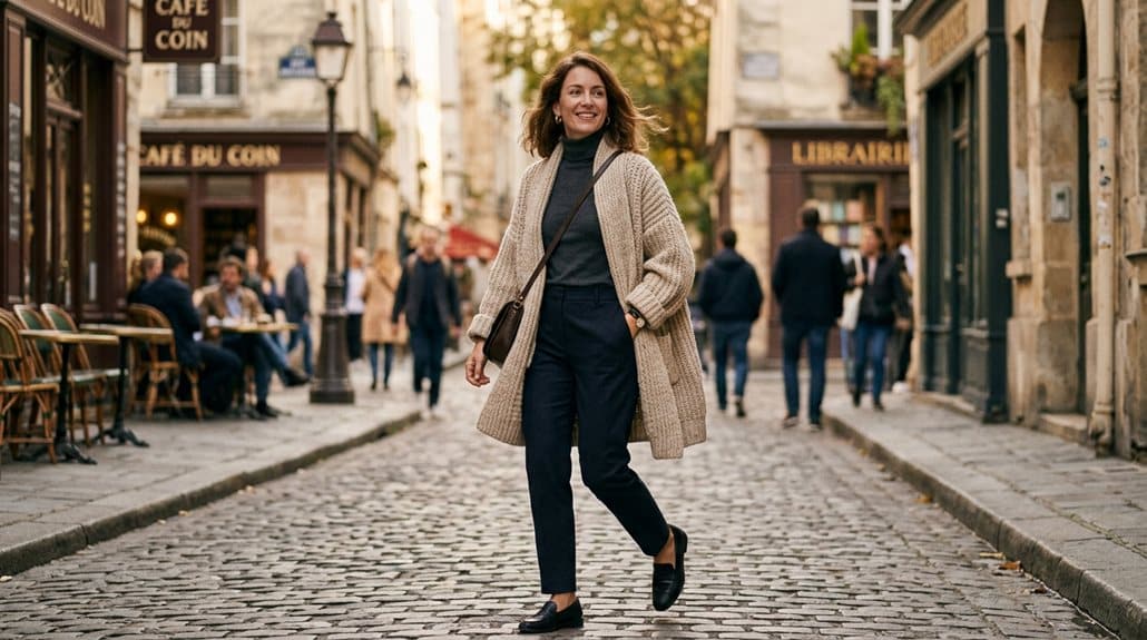 Damen Oversize Lässiger Offener Strickmantel Pullover 3 lässiger Cardigan mit entspannter Silhouette