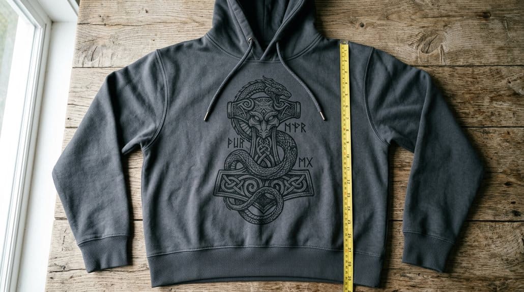 Viking Thor's Hammer Schlangen Tattoo Hoodie 3 lässiges Alltagsoutfit mit Print