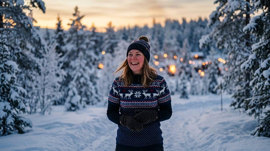 Damen-T-Shirt Julfest Wintersonnenwende Nordisch Jól 3 Lässiges nordisch inspiriertes Baumwoll-T-Shirt