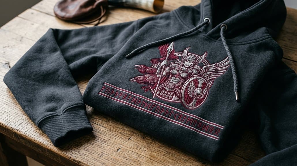 Damen Schildmaid Hoodie Freya Walküre Mythologie Wikinger Odin 4 angenehme mittelgewichtige Baumwoll-Polyester-Mischung
