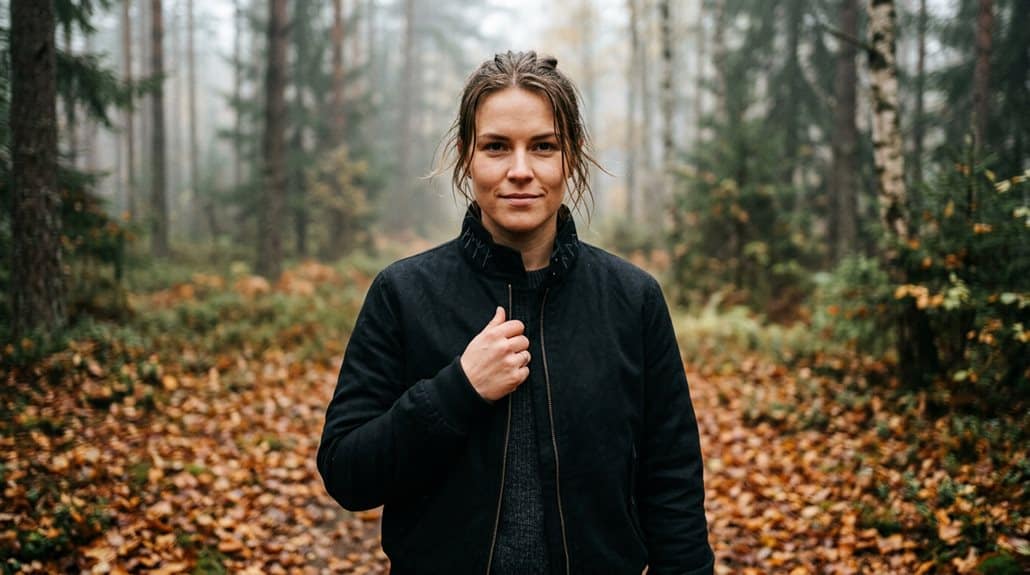 Damen Harrington-Jacke Nordic Raven Vanesegen Schildmaid Schildmädchen 3 alltägliche Pendler-Leichtgewicht-Wetterjacke