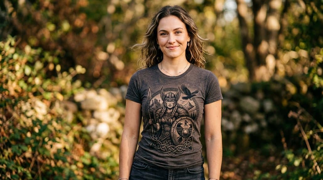 Damen T-Shirt Schildmaid Freya Walküre Nordische Mythologie Wikinger Edda Odin Rezension 3 für echte Fans der nordischen Mythologie