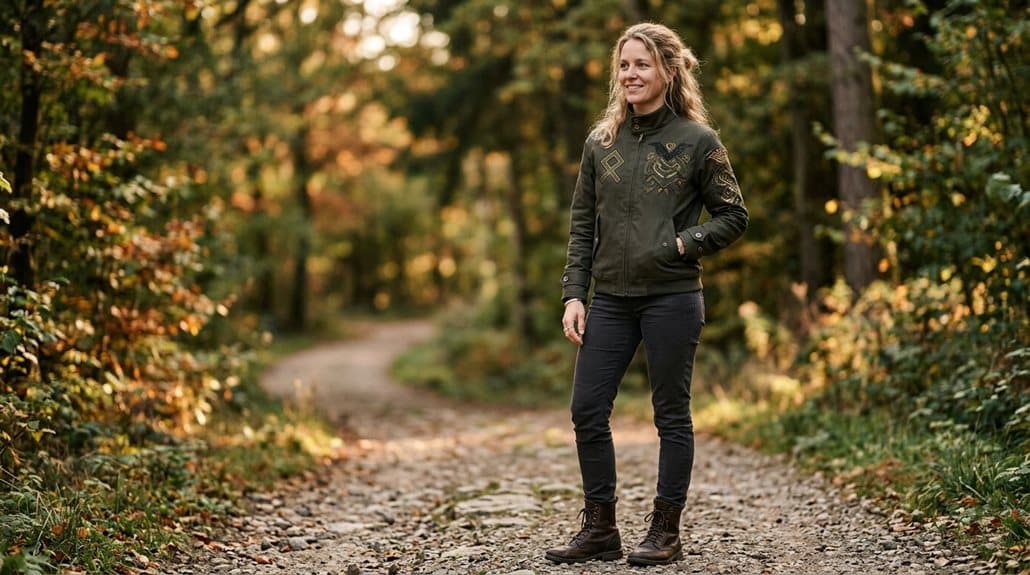 Damen Harrington Othala und Odin Jacke 3 Harrington-Jacke unauffälliger Alltagsstil