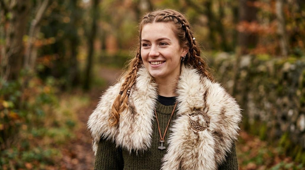 Vikings Kostüm Damen Kunstfell Stola Schal 3 nordischer Pelz verleiht mühelos einen coolen Look