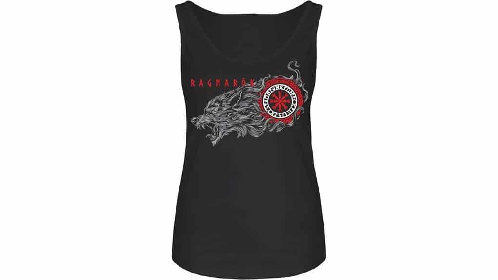 Feriswolf Odins Tod Nordischer Kompass Odin Wotan Fenris Damen Tank Top 2 Nordische Mythologie Damen-Tanktop