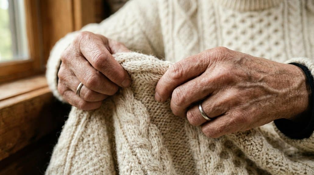 Klassischer irischer Aran-Pullover aus Alpaka-Wolle, handgestrickt , 3 praktisch warm stylisch funktional qualitativ