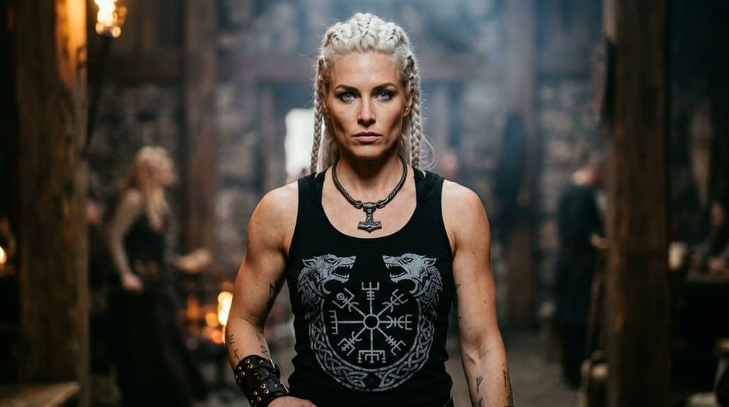 Feriswolf Odins Tod Nordischer Kompass Odin Wotan Fenris Damen Tank Top 3 Subtile nordische Activewear für Insider