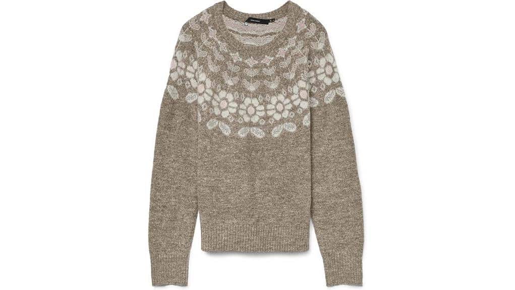 VERO MODA Damen Vmsimone LS Nordic Pullover 2 Vero Moda Damen Nordic Pullover