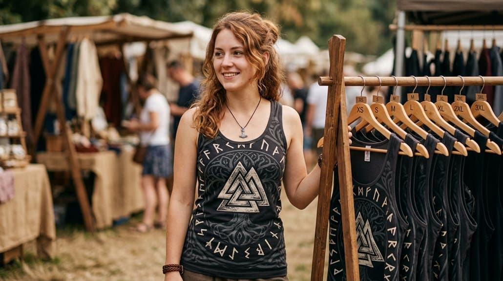 SONS OF ODIN Damen-Tanktop 3 vielseitiges nordisches Streetwear-Layering-Tank-Top