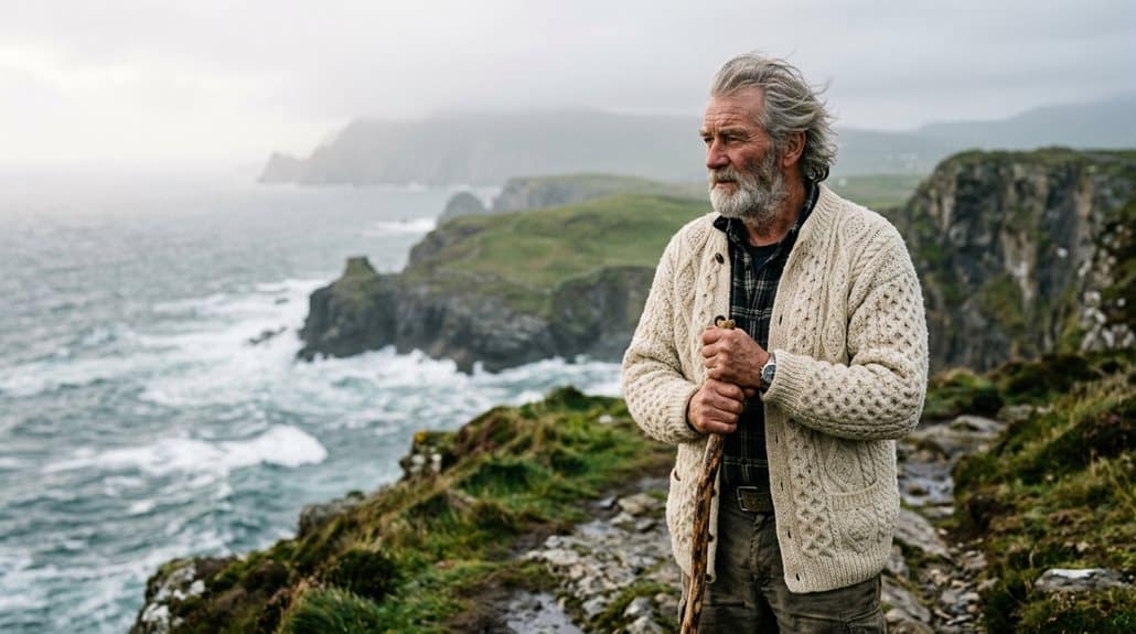 SAOL 100% Merino Wolle Aran Irische Strickjacke 3 vielseitig reisefreundlich alltägliche Wärme