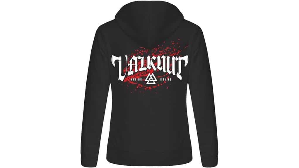 SONS of ODIN Valknut Viking Marke Walhalla Damen-Jacke mit Kapuze und Reißverschluss 2 Viking Odin Valknut Damenjacke