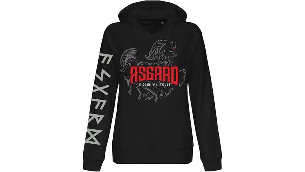 Asgard In Odin We Trust Damen-Hoodie Wikinger Schildmaid 2 Wikinger-Themen Asgard Odin Hoodie