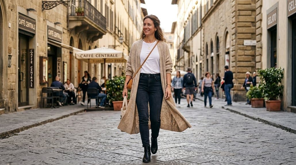 Strickjacken für Frauen Lange Strickjacke Oversized… 3 voluminöser Mantel, schlanke Lagen