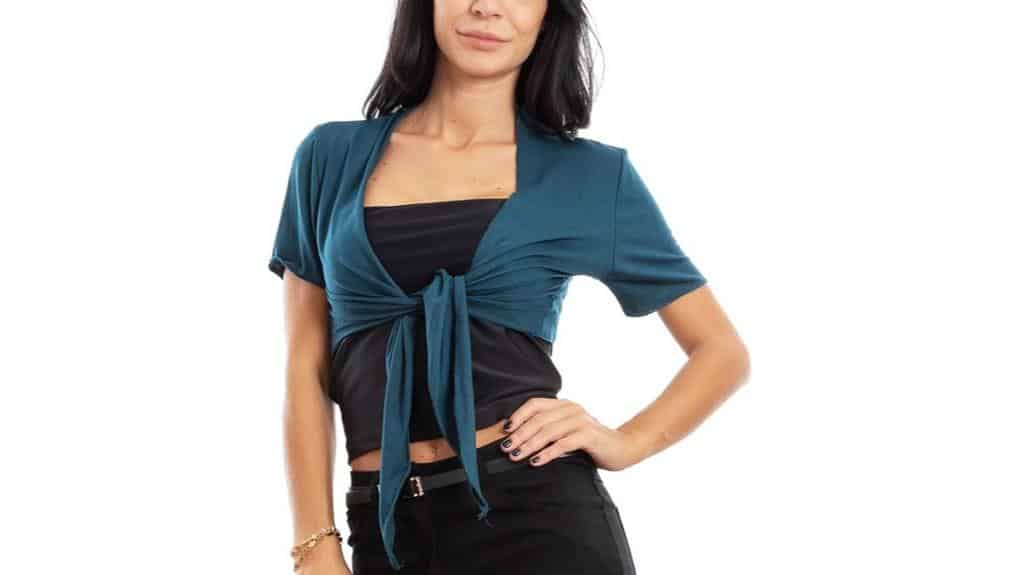 Toocool – Damen Bolero Cardigan Knot VB-2131 2 Damen Geknoteter Bolero Cardigan