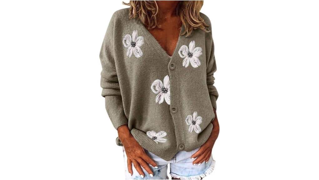 Damen V-Ausschnitt Strickjacke … 2 Damen V-Ausschnitt Strickjacke