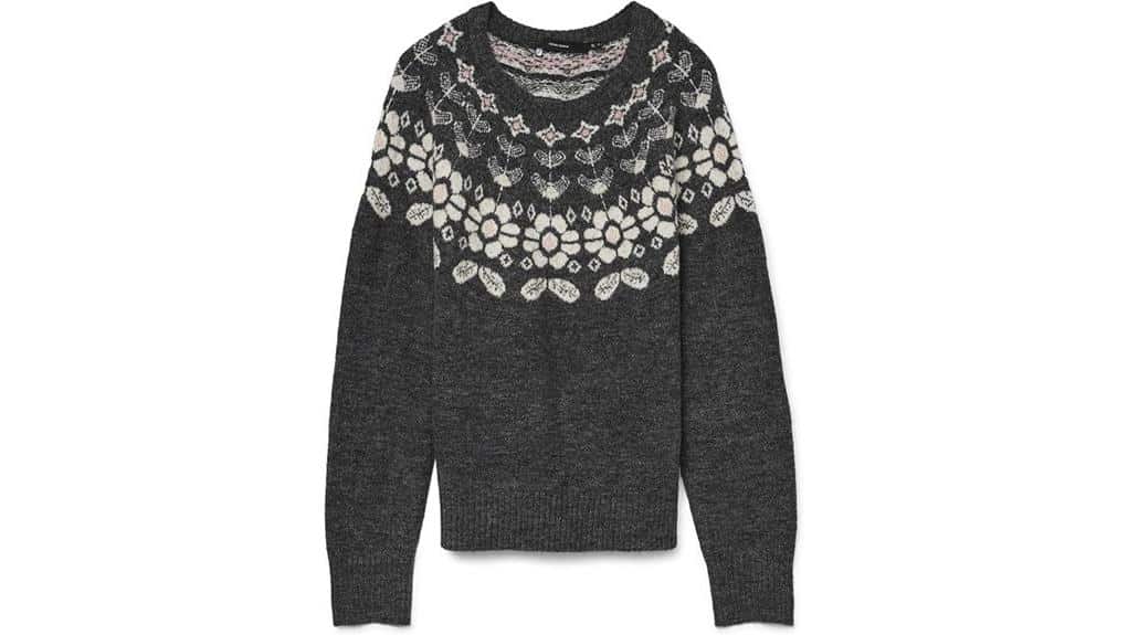 VERO MODA Damen Vmsimone LS Nordic Jumper Ga Rep Boo 2 Damen Vero Moda Nordic Pullover