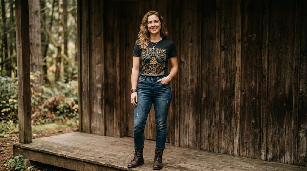 Damen-T-Shirt Nordische Folklore Wikinger Nordmänner Germanisch Heidnisch Edda Rezension 3 Mühelos geschichtete Streetstyle-Basics