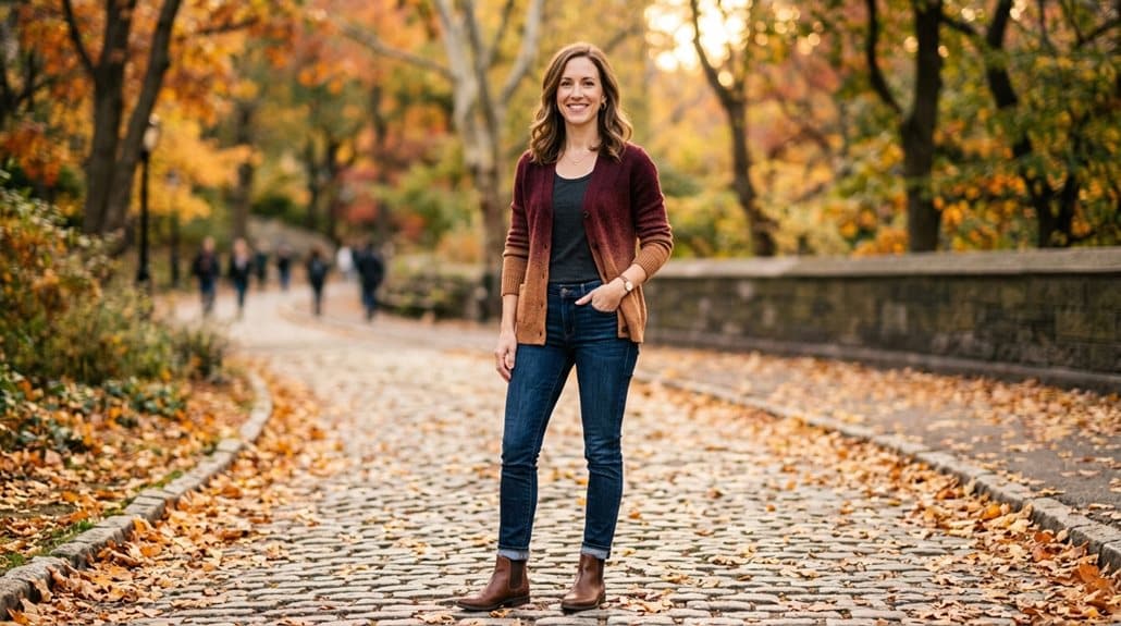 Cardigan für Frauen Rezension: Schmale Farbverlauf Herbstjacke 3 Mühelos schmeichelhafte Übergangsgarderoben-Grundlage