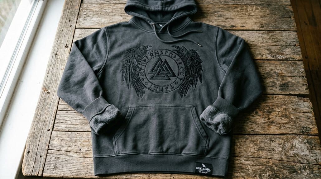 Odin Raben Gott Wikinger Nordische Kultur Herren Hoodie 3 In Deutschland hergestellter Hoodie, vielseitig zu stylen
