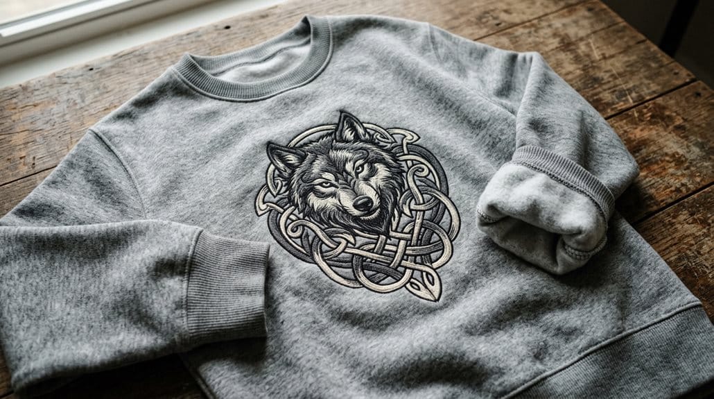 Viking Wolf Sweatshirt : Nordisches Streetwear-Urteil 4 leichtes dehnbares oversized nordisches Sweatshirt