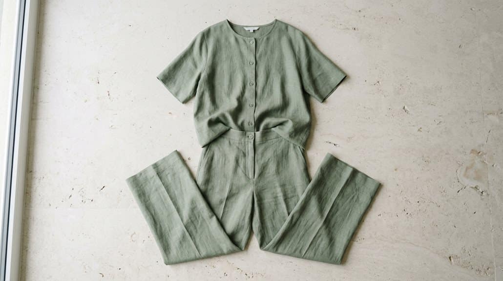 Was macht ein Outfit ruhig aussehen 3 gedämpfte Töne, fließende Silhouetten