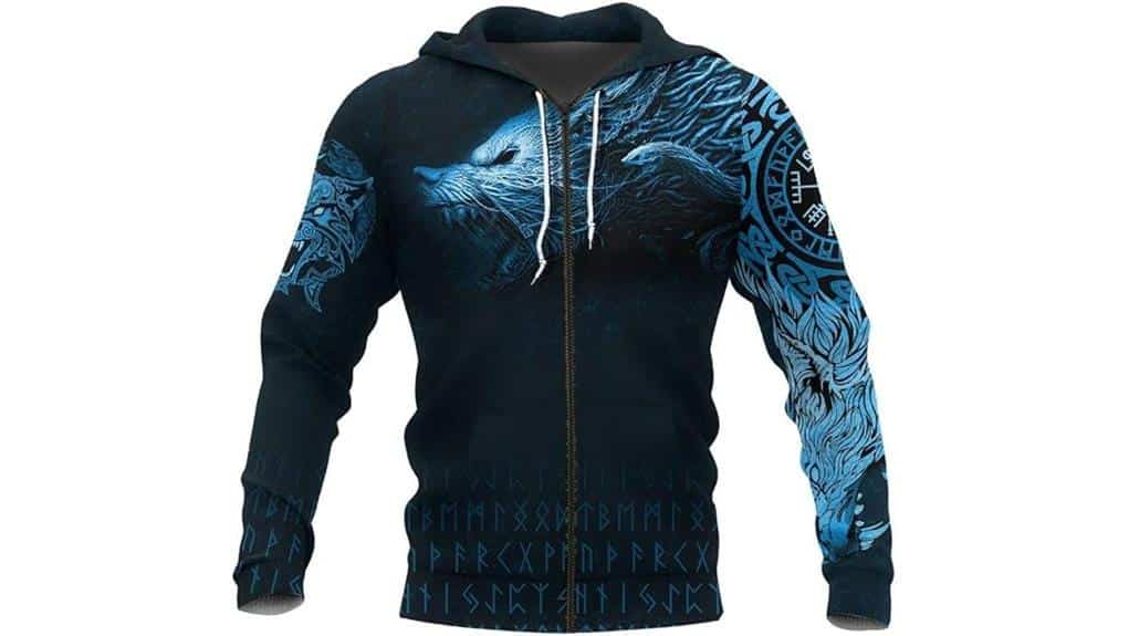 Viking Wolf Sweatshirt : Nordisches Streetwear-Urteil 2 nordische Streetwear Wolf Bewertung