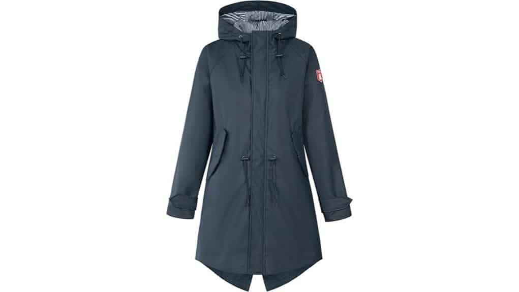 Derbe Damen-Regenmantel Travel Friese Fisher Gestreift 2 gestreifter Damen-Fischer-Reisemantel