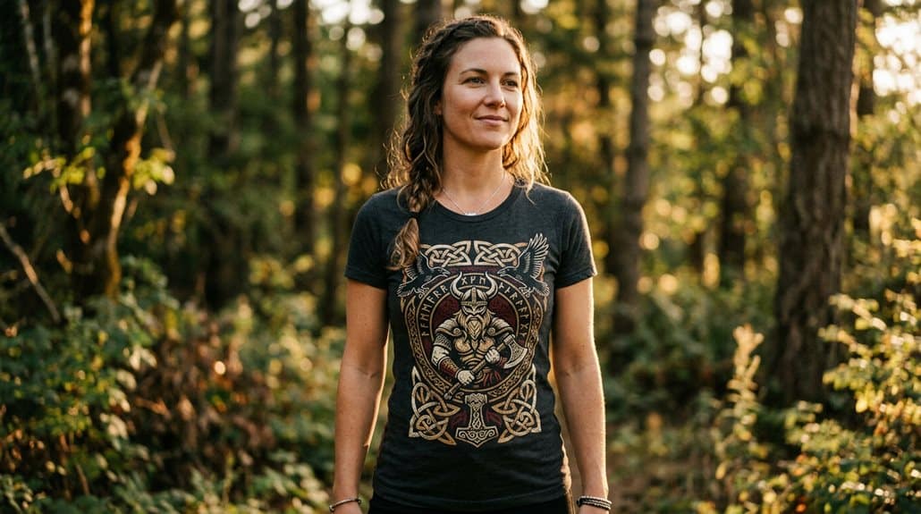 Damen-T-Shirt „Valhalla We Come Neither to Hell nor Heaven Zeitlose nordisch inspirierte Alltagskleidung