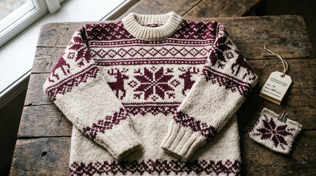 Norwegischer Damen-Pullover 4 warme vielseitige gestrickte Pullover-Details